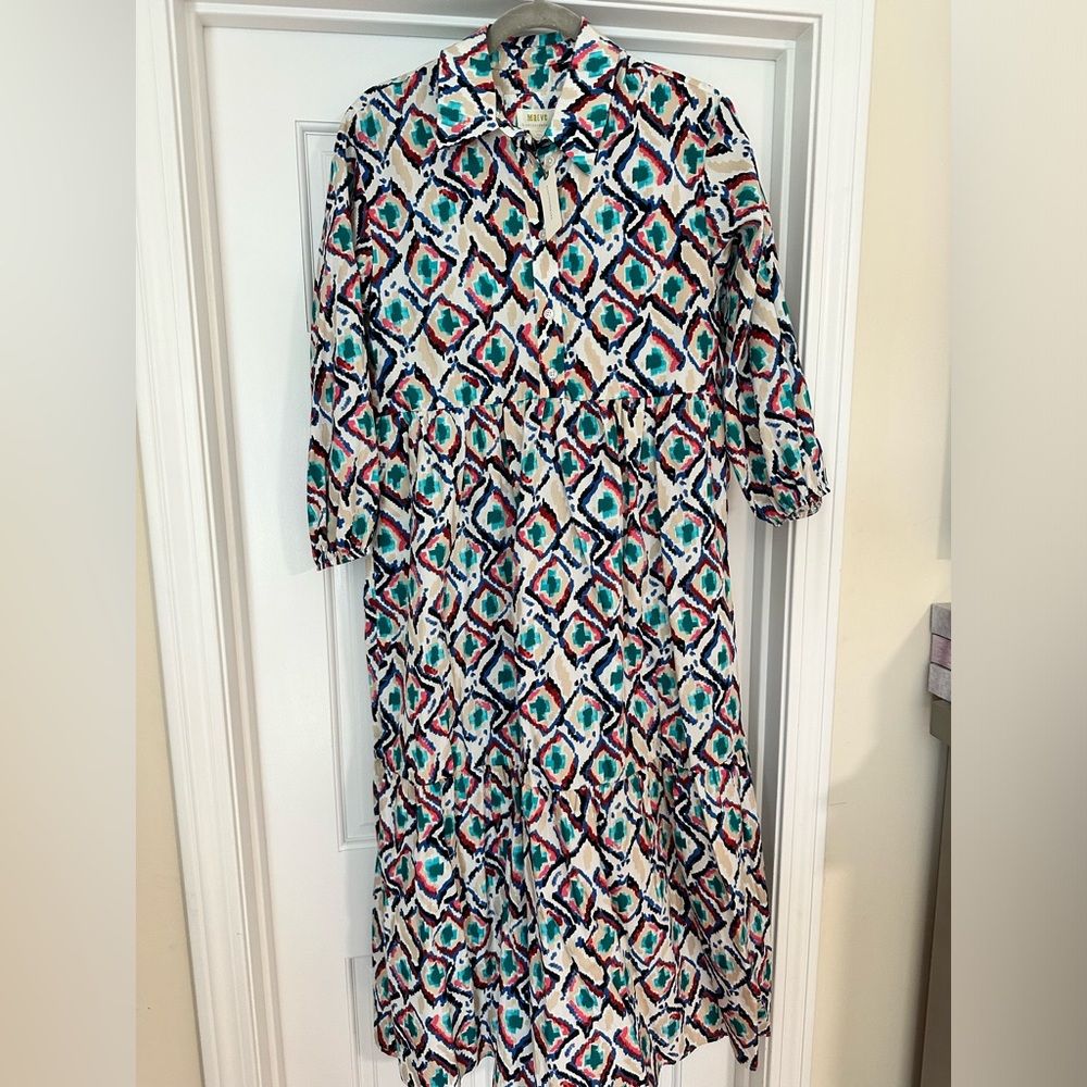 Anthropologie Maeve Bettina shirt dress * Beige * Size small * NWT